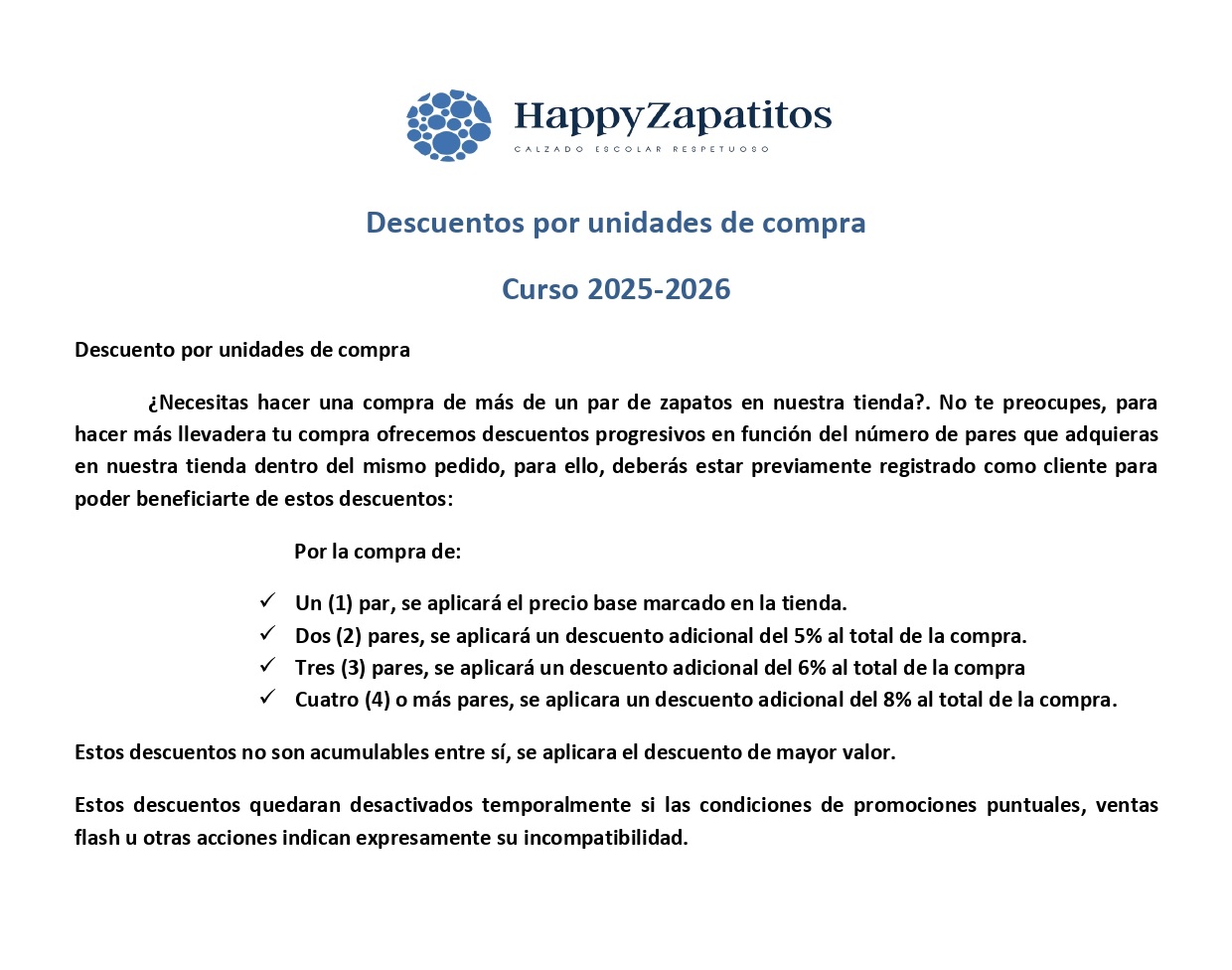 descuento por unidades